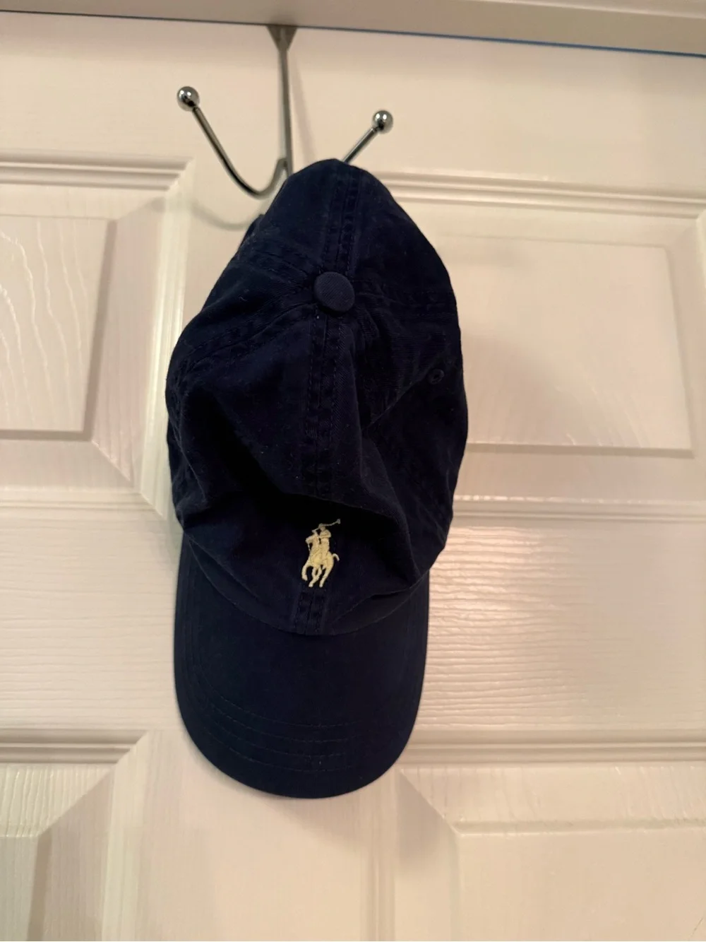 Ralph Lauren Kids Navy Baseball Cap with Cream Polo Logo
